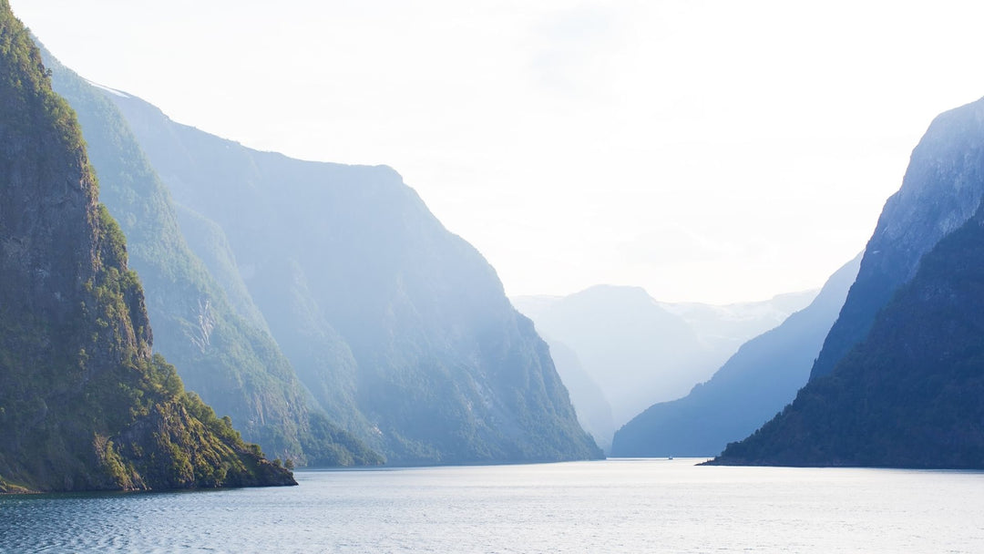 Alpine lake with dramatic mountains in the background